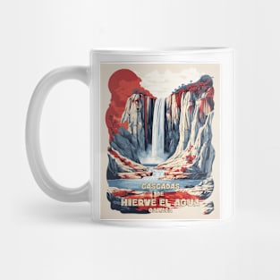 Cascadas de Hierve el Agua Mexico Vintage Poster Tourism Mug